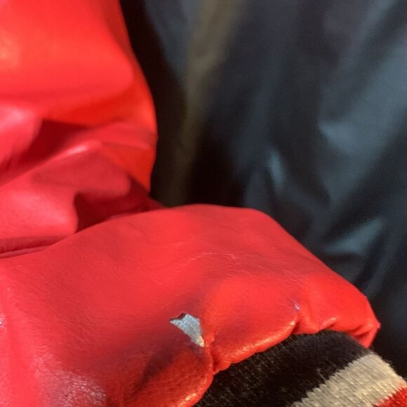 Vintage 90s Chevrolet Wool Baseball Bomber Jacket Faux Leather Sleeve XXLarge 2X - Picture 8 of 16